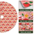 thumbnail image 6 of 30 Inch Christmas Tree Skirt – Velvet Plush Tree Mat, Soft Thickened Polyester with Red Ties, Single-Sided Printing, Available in 30in/36in/48in, Perfect for Holiday Xmas Tree Decoration, 6 of 7
