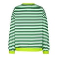thumbnail image 4 of bnaln Womens Striped Oversized Sweatshirts Color Block Crew Neck Long Sleeve Shirts Casual Loose Pullover Tops Ladies Jumpers Fall Lightweight Sweatshirt Baggy Sportswear with Pocket, 4 of 4