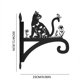 thumbnail image 3 of Lámpara colgante de metal para patio exterior, soporte para balcón, cesta de hierro para flores, cesta colgante, ganchos para jaula de pájaros, 3 of 3