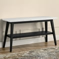 thumbnail image 3 of Steve Silver Vida Modern Genuine Marble Top 56" Rectangle Console Table, White, 3 of 7