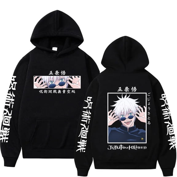 ZHENGLM Anime Satoru Hoodie Gojo Sweatshirts Men Women Oversized Harajuku Streetwear Long Sleeve Pullovers