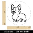 thumbnail image 2 of Pembroke Welsh Corgi Standing Dog Self-Inking Rubber Stamp Ink Stamper - Fuchsia Ink - Mini 1/2 Inch, 2 of 7