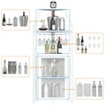 thumbnail image 5 of Yeshouse Corner Wine Cabinet with Removable Wine Rack, Wine Bar Cabinet with Barn Door and Adjustable Shelves, Industrial Wine Cabinet for Dining Room, Living Room,Kitchen, 5 of 8