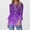 Purple, variant on Summer Savings Clearance! Fatuov 3/4 Sleeve Shirts Womens Tops Sale Button V-Neck Three-Quarter Flared Sleeve Tops Floral Print Tee Blouses Gold