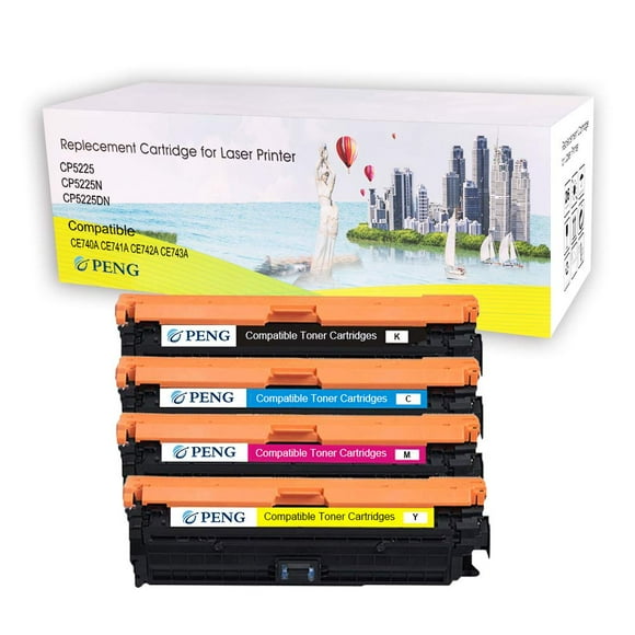 Kuncheng Toner Cartridge 307A CE740A CE741A CE742A CE743A Compatible for Color Laserjet Printer CP5225 CP5225n CP5225dn Black 7,000 Pages, Cyan Magenta Yellow 7,300 Pages(4-Pack) ????