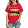 thumbnail image 1 of Hauts à Manches Courtes pour Filles T-Shirt Imprimé Graphique Décontracté pour Enfants 1 Pce, 1 of 9