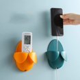 thumbnail image 4 of 4Pcs Wall-Mounted Mini Storage Box, Multifunctional Remote Control Holder Wall Mount Media Storage Box, Self-Adhesive Mango Remote Control Holder, for Home Bedroom Bathroom (4 Color), 4 of 7