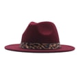 thumbnail image 2 of Sales Today Under $5 Wine Red Fedoras GIJNRIUIUA Women Men Bucket Hat Cap Leopard Western Wide Brim Solid Hats Beach Hats, 2 of 6