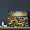 thumbnail image 3 of Lsque Starry Sky Moon Sunflower Print Wall Art – Decorative Picture for Living Room, Bedroom, and Office (Horizontal), 3 of 6