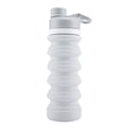 thumbnail image 1 of Botella de agua plegable de silicona, portátil, para deportes, excursiones, carreras, acampadas (gris claro), 1 of 1