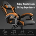 thumbnail image 3 of Bigzzia Gaming Chair with Adjustable Headrest & Lumbar Support, Orange, 3 of 8