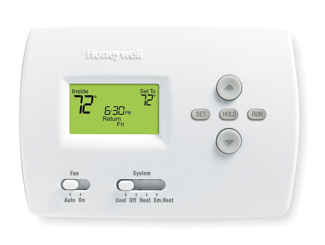 Honeywell Low Voltage Thermostat, Stages Cool 1, Stages Heat 2 White TH4210D1005 by Honeywell