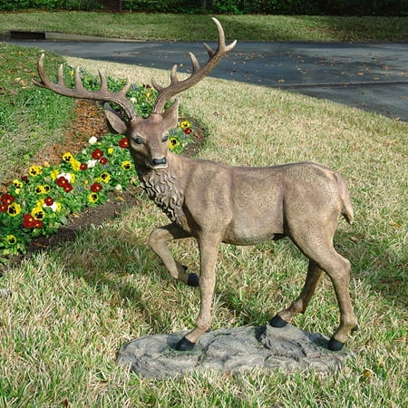 Design Toscano Grand-Scale Black Forest Garden Deer Sculpture