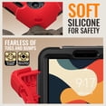thumbnail image 3 of Case for Lenovo Tab One 8.7 inch/K9 TB305FU 2025, 360 Degree Rotating Hand Grip Shockproof Cover with Shoulder Strap, Red, 3 of 7