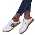thumbnail image 6 of Womens Vintage Color Block Casual Sneakers Black White Faux Suede Non Slip Gum Rubber Sole Lace Up for Walking Commute Daily Wear Ladies Shoes 39, 6 of 8