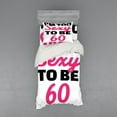 thumbnail image 2 of 60th Birthday Duvet Cover Set, Hot Party Theme Funny Themed Being 60 Years Old Hand Written Words, Bedding Set with Shams and Fitted Sheet, 3 Sizes, by Ambesonne, 2 of 3