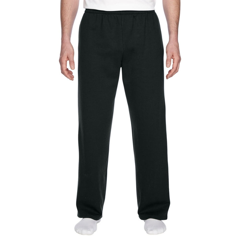 Fruit of the Loom - Fruit of the Loom SF74R Open Bottom Sweatpants -Black-Medium - Walmart.com