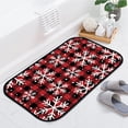 thumbnail image 4 of Floor Door Mats Bath Rugs Christmas New Year Buffalo Plaid Bathroom Carpet Non-Slip Absorbent for Entryway Indoor 23.6x15.7in Carpet Runner, 4 of 7