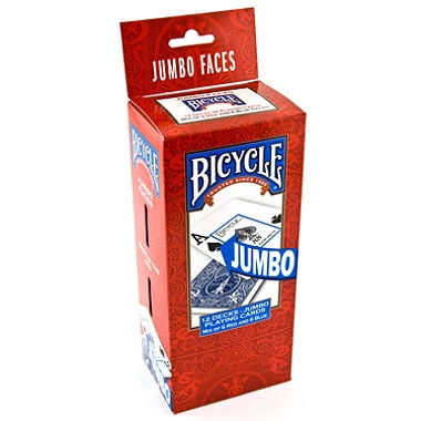 Bicycle Poker Size Jumbo Index Playing Cards Pack of 12 Red/Blue 