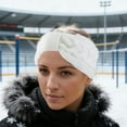 thumbnail image 2 of Unique Bargains 1 Pc Women's Warm Headband Winter Ear Warmer Knit Head Wraps White, 2 of 6