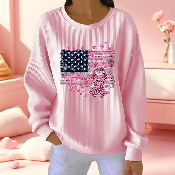 Vetsdori Tops Sweatshirts for Women Long Sleeve Graphic Pullover Knitting,Crew Neck Festival Winter Comfy Womens Sweatshirts Casual