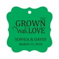 thumbnail image 1 of Darling Souvenir Grown With Love Personalized Fancy Frame Bonbonniere Wedding Party Favor Paper Tags-Green-50 Tags, 1 of 1