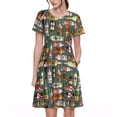 thumbnail image 1 of Disketp Alcohol Bottles para Vestido de Manga Corta para Mujeres, Vestidos de Verano para Mujeres, Casual y Holgado para la Playa, 1 of 6