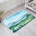 thumbnail image 3 of Bathroom Rugs 18x30 Inch Area Rug for Bedroom Decor, Absorbent Low Profile Outdoor Rug Home Decor Kitchen Rugs Carpet, Watercolor Blue Mountian Scenery Door Mat Floor Mats for Living Room Decor, 3 of 6