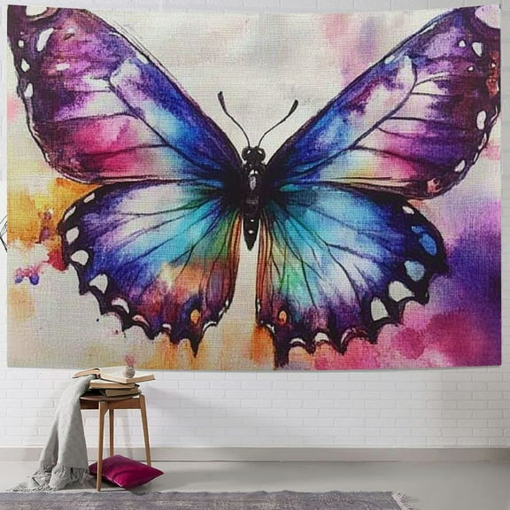 Patifu Butterfly Tapestry Wall Hanging Unique Style Graphic Tapestries Home Wall Decor Art for Living Room Bedroom Apartment Farmhouse Dorm 40x30inch