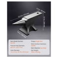 thumbnail image 4 of Anvil 110lbs - Cast Steel Blacksmith Anvil, Single Horn Forge Anvil for Metalworking, Shaping, Bending, Twisting, Durable Stable Base, 4 of 9