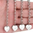 thumbnail image 4 of EOEMY 925 Sterling Solid Silver Jewelry A-Z Letter Charm Heart Bracelet For Women-I, 4 of 9