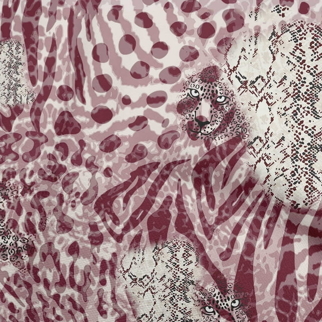 oneOone Cotton Cambric Maroon Fabric Animal Skin Craft Projects Decor Fabric Printed By The Yard 42 Inch Wide