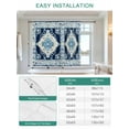 thumbnail image 6 of Vintage Ethnic Tie Up Curtains for Windows 63 Inch Length Balloon Curtains Kitchen Adjustable Balloon Window Shade Boho Tribes Modern Blue Middle Century Tie Up Valance Bathroom Curtain 46"x63", 6 of 6