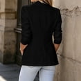 thumbnail image 5 of IUYRTFE Women's Single-Button Notched Lapel Slim Fit Blazer – Solid Color Long Sleeve Casual Suit Jacket for Office Work and Daily Wear, 5 of 6