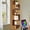 Rustic Brown, variant on Corner Shelf, 5 Tier Corner Shelf Wall Mounted with Light, Corner Floating Shelves, Corner Bookshelf Stand for Bedroom, Bathroom, Living Room, Kitchen, (Rustic Brown)