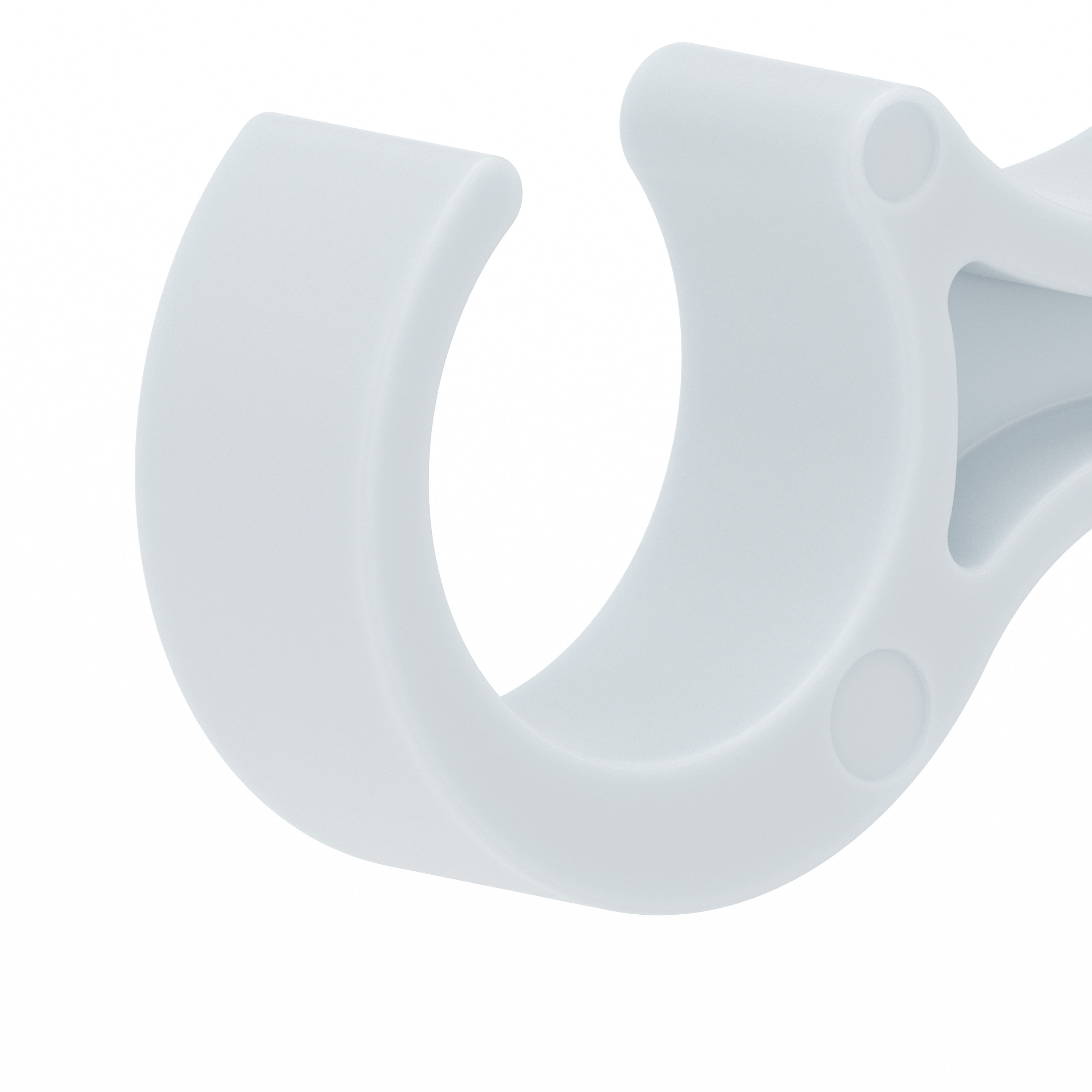 Emma + Oliver Set of 2 White Wide Plastic Ganging Clips for Extra Wide Chairs