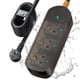 thumbnail image 1 of Protector contra sobretensiones Power Strip, impermeable, transparente, 3 enchufes, 1 of 6
