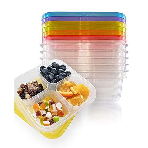 Details about   3 Compartments Lunch Box Food Container Storage  Boxes  Microwave  Healthy 