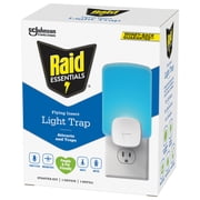 Raid Essentials Flying Insect Light Trap Starter Kit, Electric Flying Insect Trap & Refill