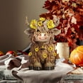 thumbnail image 2 of Highland Cow Brown Scottish Highland Cow Gnomes with Sunflower Resin Figurine Calf Gnome Herd Gnome Gifts for Farmhouse Table Home Garden Decorations, 2 of 6