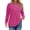 Rose Red, variant on Fantaslook Women Plus Size Tops Pleated Crewneck Long Sleeve Shirts Dressy Casual Blouses Fall Tunic Tops