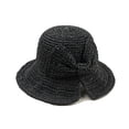 thumbnail image 1 of Sonducket Sombrero de paja de verano para mujer, sombreros para el sol de ala ancha con lazo, para exteriores, transpirable, ahuecado, plegable, Type2 NO2, 1 of 6