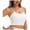 White, variant on Wdgfv Women's Strappy Stretch Sports Bra Longline Yoga Tank Top Fitness Bra Workout Camisole Crop Tops for Teen Girl White L