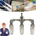 thumbnail image 1 of Boreal Craft Triple Nozzle Pressure Washer Triple Nozzle Triple Nozzle Pressure Washer Nozzle Ceramic Core 360° Rotating Nozzle With 1/4" Connector Faucet Head Stainless Steel Faucet Kitchen Stainless, 1 of 5