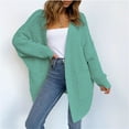 thumbnail image 3 of MSJUHEG Cardigan Sweaters For Women Long Cardigans For Women Trendy Women'S New Knitted Cardigan Loose Knitted Large Long Sweater Coat Coat Womens Cardigan Green Xl, 3 of 3