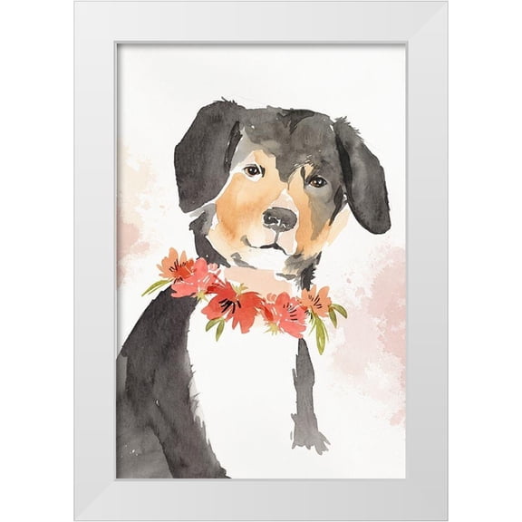 Isabelle Z 11x14 White Modern Wood Framed Museum Art Print Titled - Puppy I