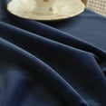 thumbnail image 3 of Navy Blue Velvet Light Filtering Curtains(52 X 90）, Thermal Insulated Drapes for Bedroom & Living Room, Heavyweight Soundproof Rod Pocket Curtains, 2 Panels, 3 of 4
