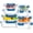 Deep Blue, variant on General 8 Pack Glass Food Storage Containers with Lids, Meal Prep Containers, Airtight Bento Boxes with Leak Proof Locking for Microwave, Oven, Freezer and Dishwasher, BPA Free, 5-35oz, light blue