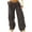 Coffee, variant on hotojiny Cargo Pants Women Baggy Hiking Pants with Zipper Pockets Casual Athletic Trousers for Outdoor Workout
