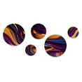 thumbnail image 2 of Designart "Dynamic Duet Purple and Yellow II" Modern Waves Metal Wall Art Set of 5 Piece, 2 of 5